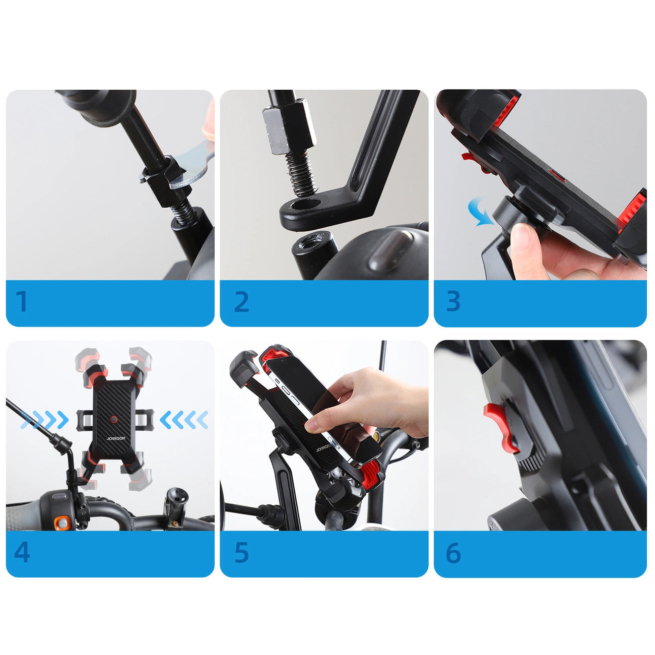 Joyroom JR-ZS288-m Bicycle Holder, 4.7inch - 7inch, Black