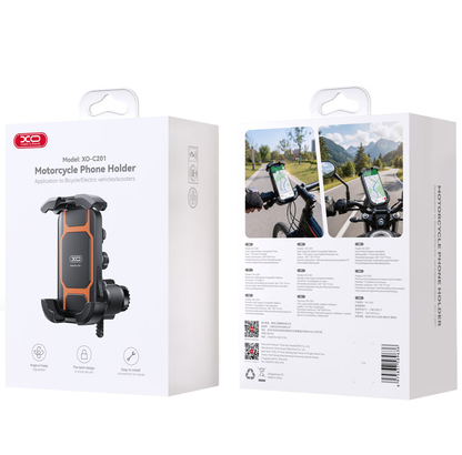 Supporto Bicicletta Motocicletta XO Design C201, 4.5 pollici - 7 pollici, Nero Arancione