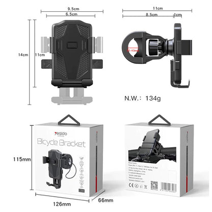 Supporto per Bicicletta Yesido C94, 4inch - 6.5inch, Nero