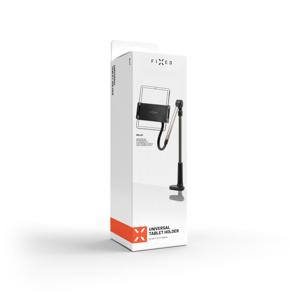 Supporto da scrivania Fixed Relax, 7 pollici - 13 pollici, Nero