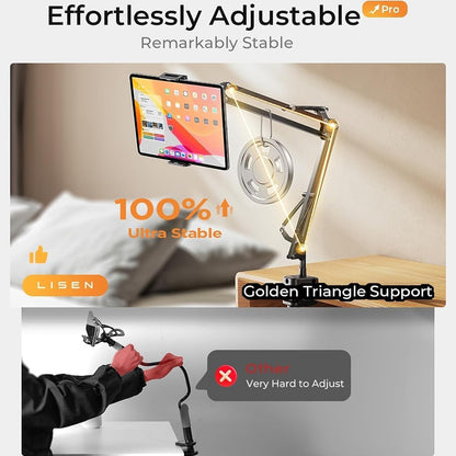 Supporto da scrivania Lisen per telefono / tablet, 4.7inch - 12.9inch, Nero YL0223060007