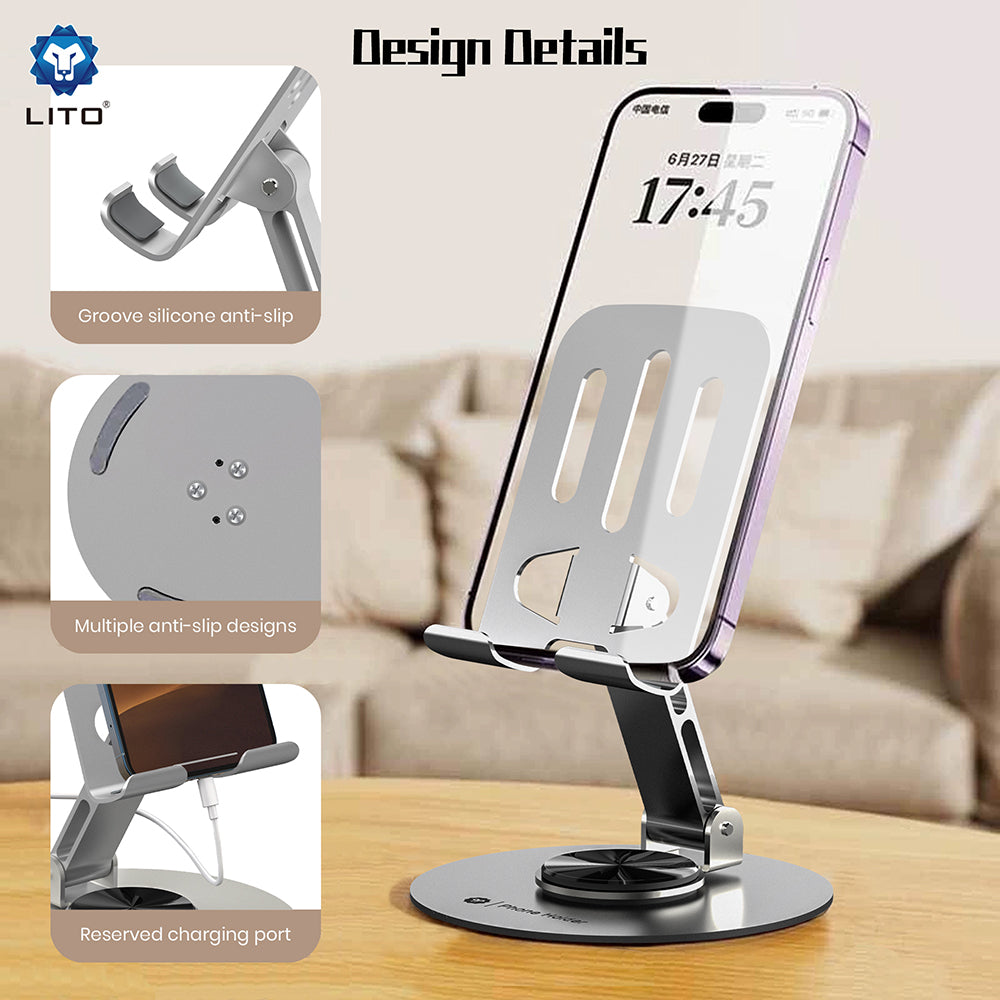 Supporto da scrivania Lito LT-H01, Universale, Grigio