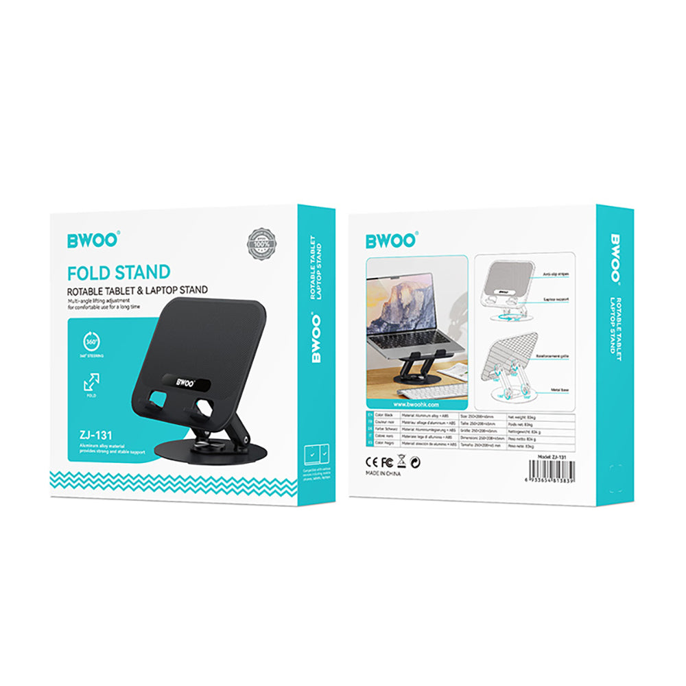 Supporto BWOO ZJ-131 per Laptop / Tablet, Nero