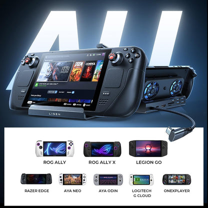 Hub Supporto con Cooler Lisen S1 per Console ROG / Lenovo / Razer / Aya / Logitech / Onexplayer Series, Nero YL0423110005