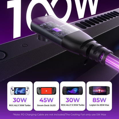 Hub Supporto con Cooler Lisen S1 per Console ROG / Lenovo / Razer / Aya / Logitech / Onexplayer Series, Nero YL0423110005