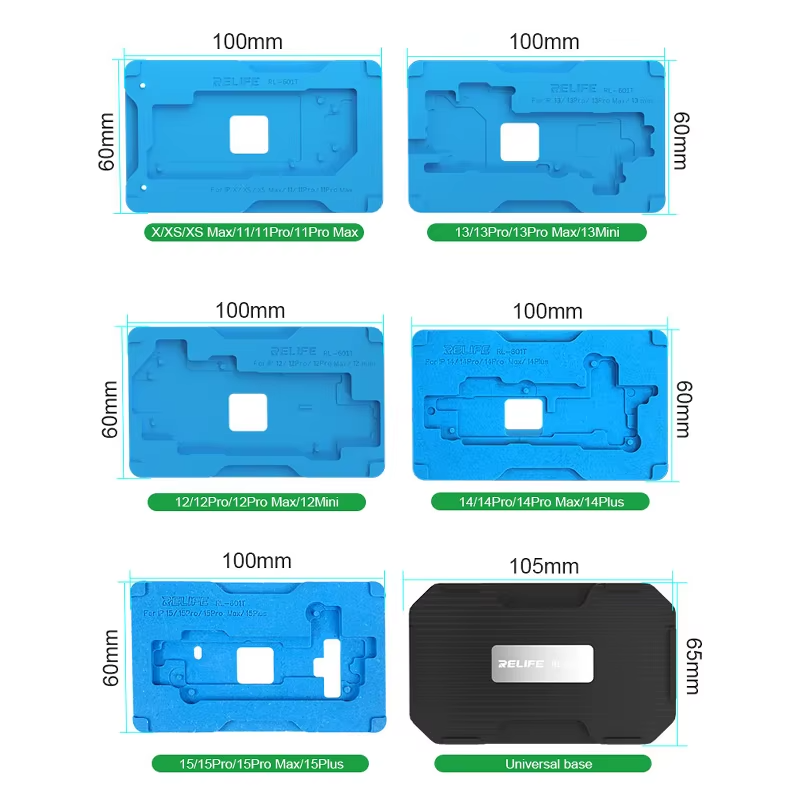 Supporto di Lavoro Reballing Relife RL-601T per Apple iPhone X - 15 Series
