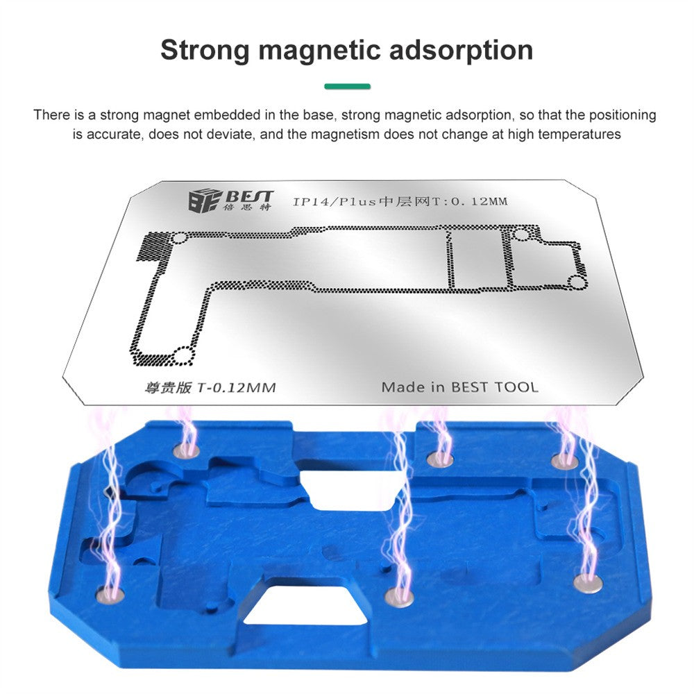 Supporto di Lavoro Reballing Best BST-084 per Apple iPhone 14 Series