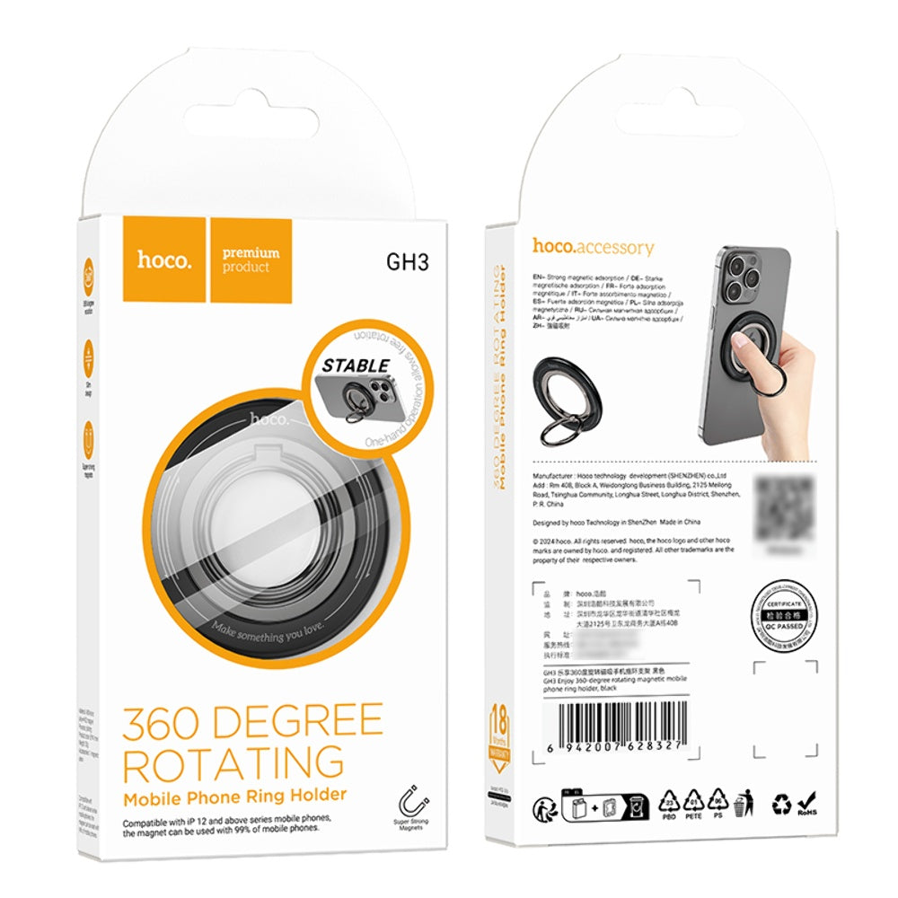 Supporto Anello HOCO GH3, Nero