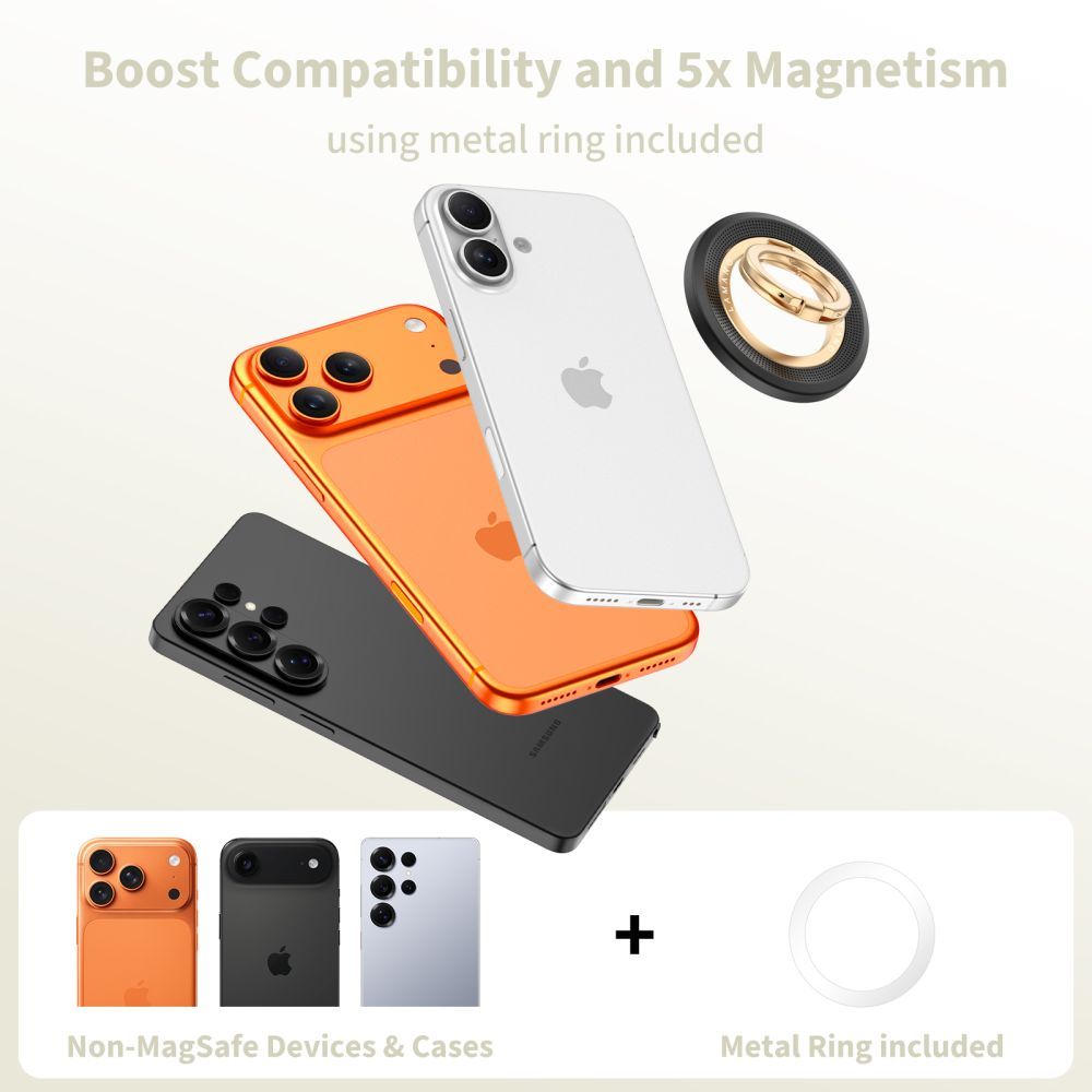 Supporto Anello Tech-Protect MMR700 Lamano, Universale, Nero Dorato