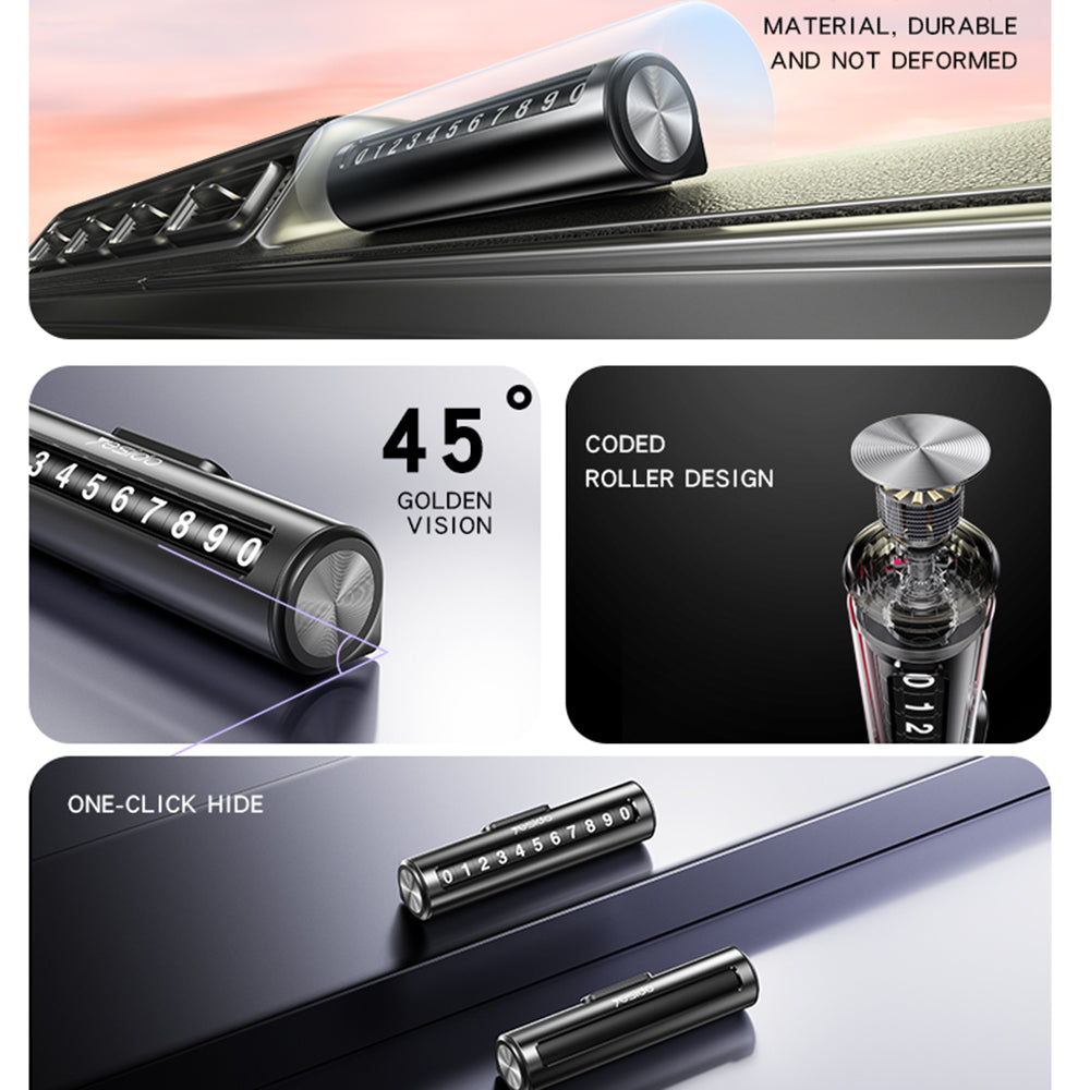 Supporto per Numero di Telefono Auto Yesido C202, Nero