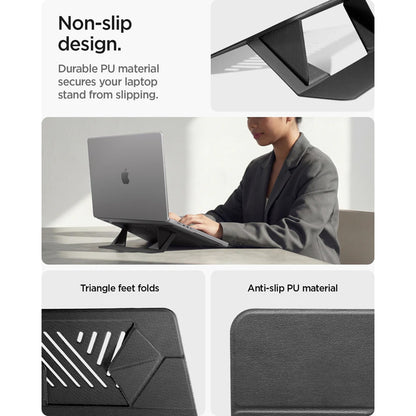 Supporto Spigen Slim Fold LD201-S6 per Laptop max. 14 pollici, Nero AMP11115