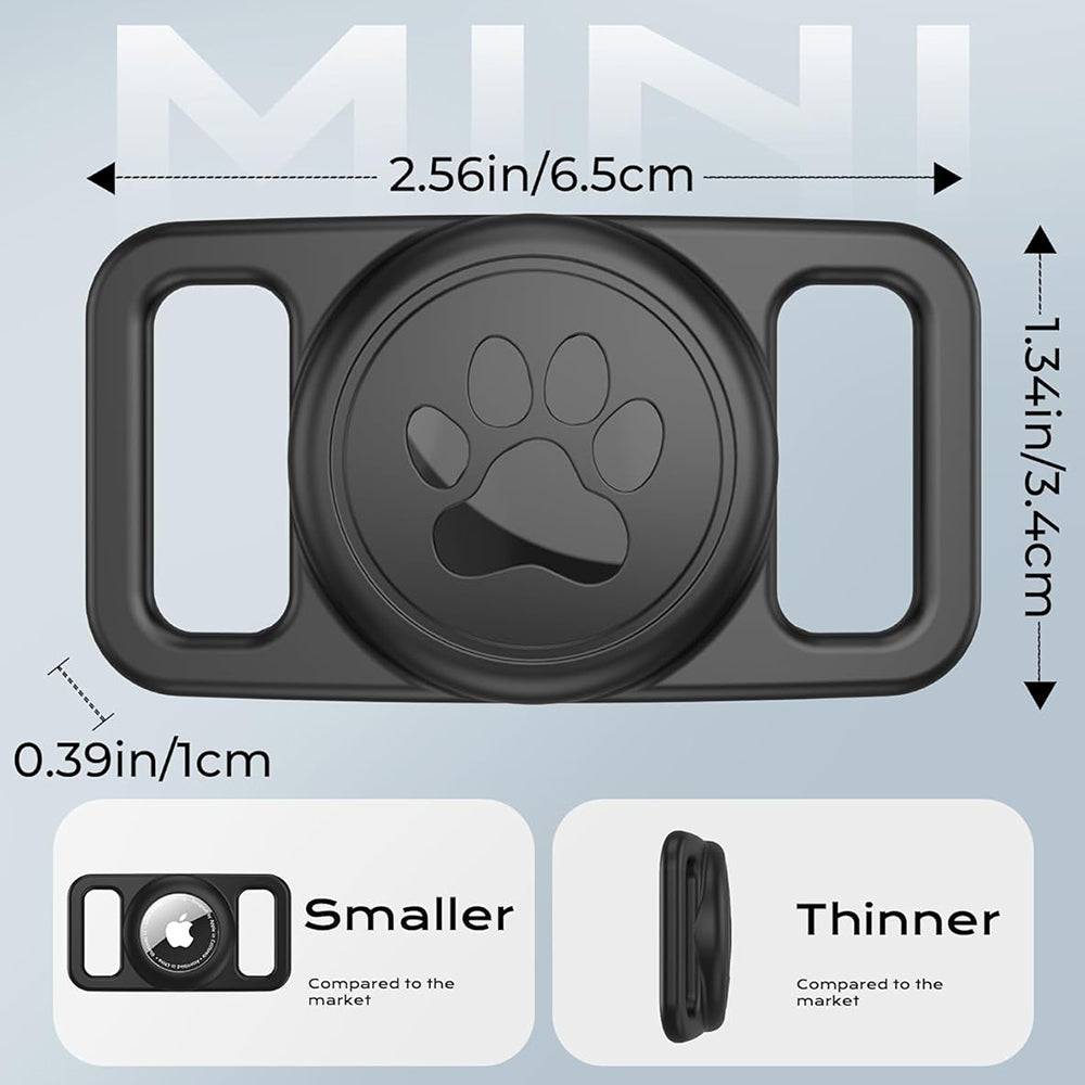 Supporto Techsuit BuddyGuard DG1 per Apple AirTag al Collare Animale Domestico, Nero