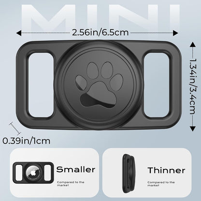 Supporto Techsuit BuddyGuard DG1 per Apple AirTag al Collare Animale Domestico, Nero