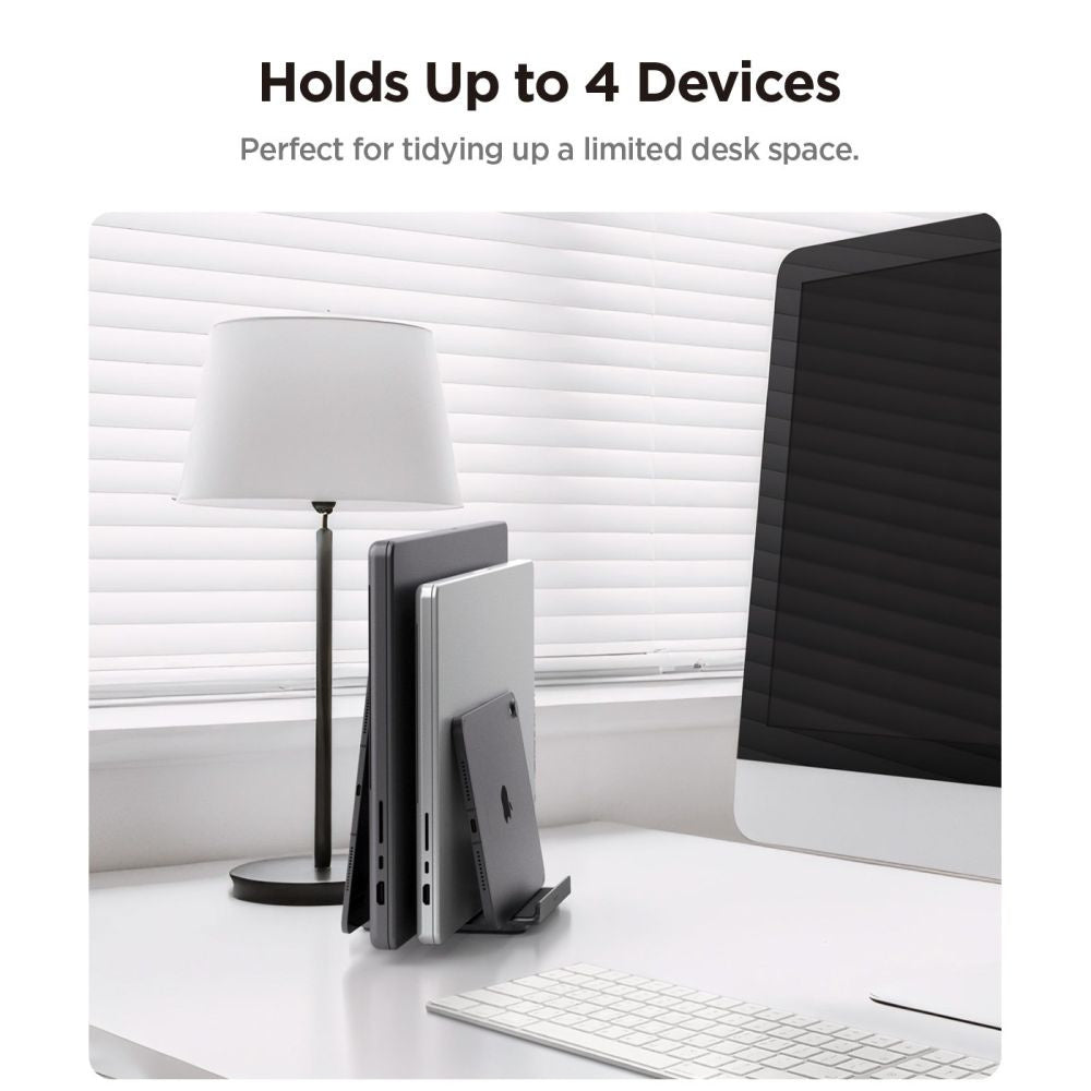 Supporto Verticale Spigen LD208S4 Two per Laptop con spessore 14mm - 27mm, Grigio