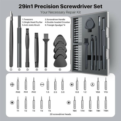 Cacciavite Axth, 29in1, Grigio