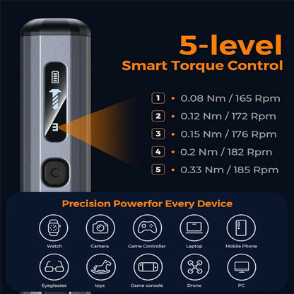 Cacciavite Elettrico Axth, 76in1, Grigio
