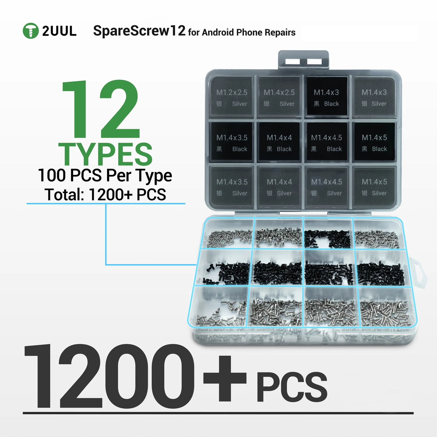 Viti 2UUL SC12 per Apple Android Series, 1200in1