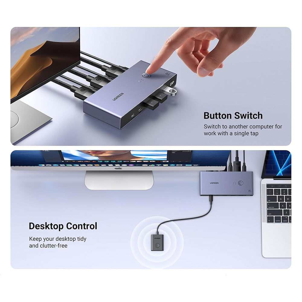 Switch Video DisplayPort UGREEN CM695 (25962), Nero