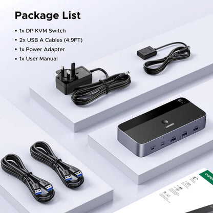 Switch Video DisplayPort UGREEN CM695 (25962), Nero