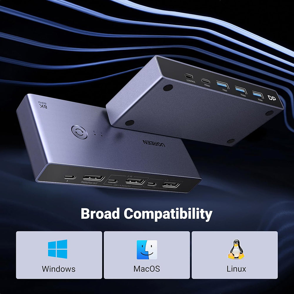 Switch Video DisplayPort UGREEN CM695 (25962), Nero
