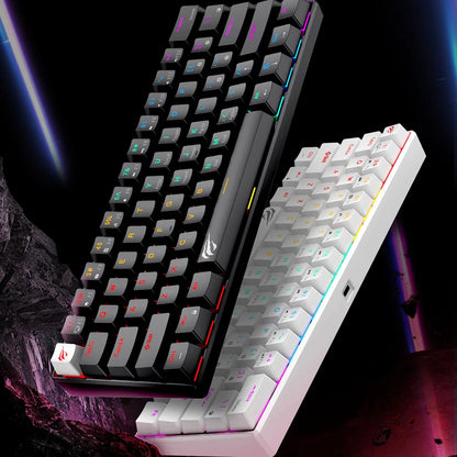 Tastiera Gaming HAVIT KB903L, RGB, 1.8m, Blu Bianco