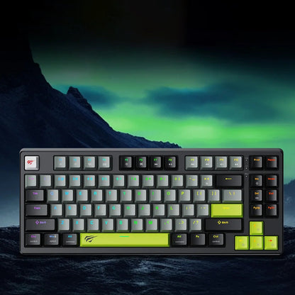 Tastiera Gaming HAVIT KB904L, RGB, 1.8m, Nero Verde