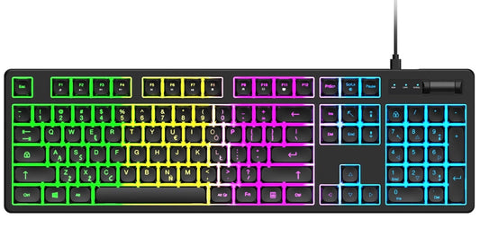 Tastiera Gaming Wired USB WZK WKG-200, RGB, 1,5m, Nera