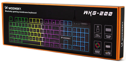 Gaming Wired USB Keyboard WZK WKG-200, RGB, 1.5m, Black