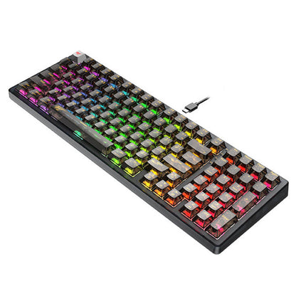 Tastiera Gaming Cablata USB HAVIT KB875L, RGB, 1.8m, Trasparente Nera