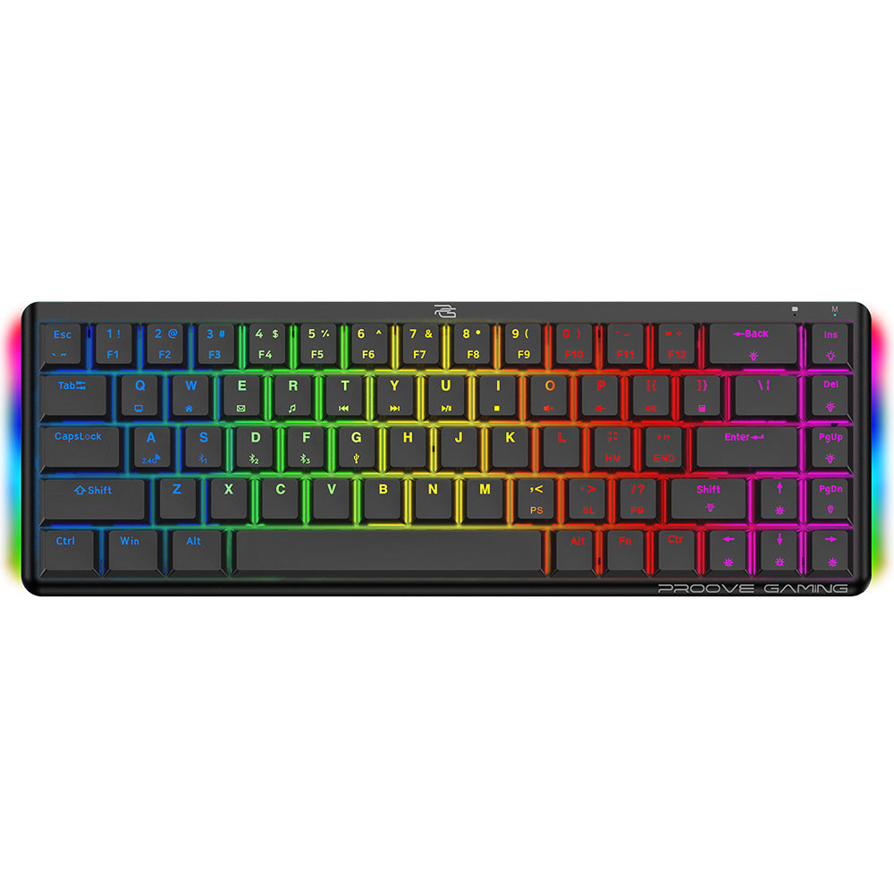 Tastiera Gaming Wireless Proove AFK, RGB, BT / Wi-Fi / Cablata, 1.5m, Nera WKAFKEN22001