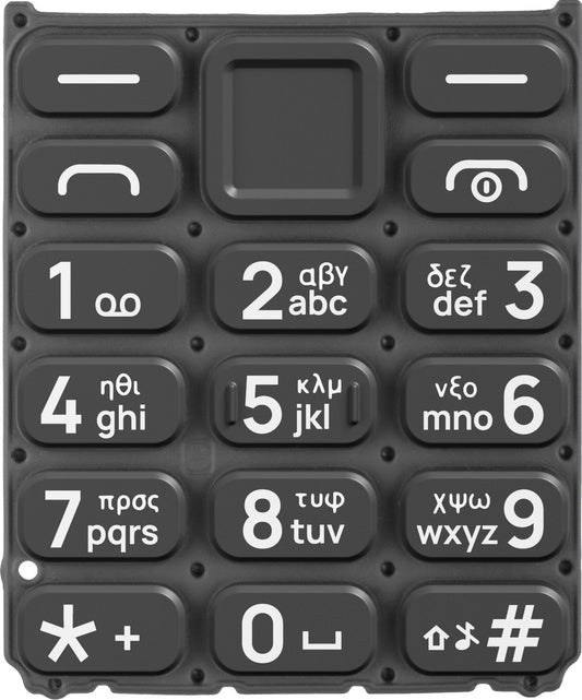 Tastiera greca per HMD 105 / Nokia 105 (2024), nero