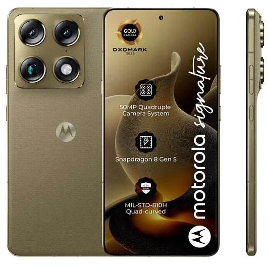 Telefono Mobile Motorola Signature 5G, 512GB, 16GB, Pantone Olive PBAB0003SE