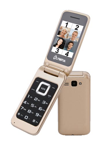 Telefono Cellulare Olympia Luna Dual SIM, Gold 2212