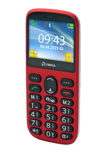Telefono Cellulare Olympia Sun Komfort Dual SIM, Rosso 2223