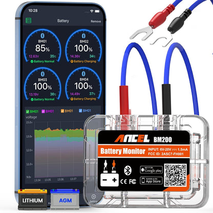 Tester Bluetooth Monitoraggio Batteria Auto Ancel BM200
