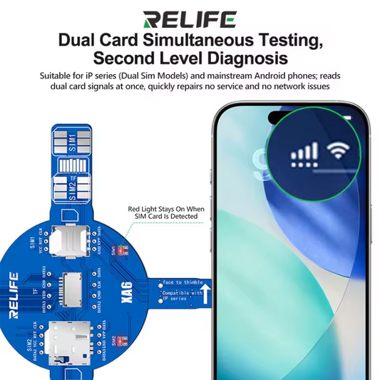 Tester Service Relife XA6 Dual per Scheda SIM / Scheda di Memoria