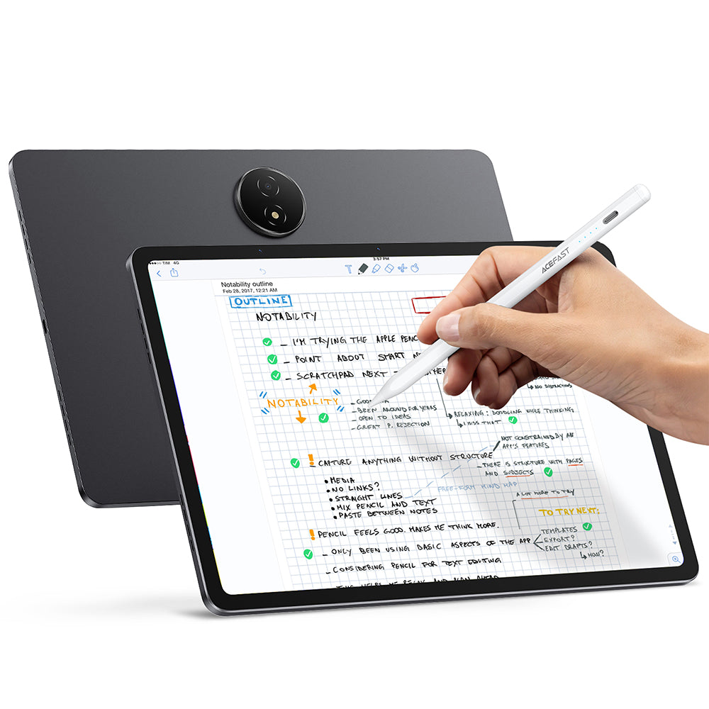 Touch Pen Acefast V1, Versione Attiva, Bianco