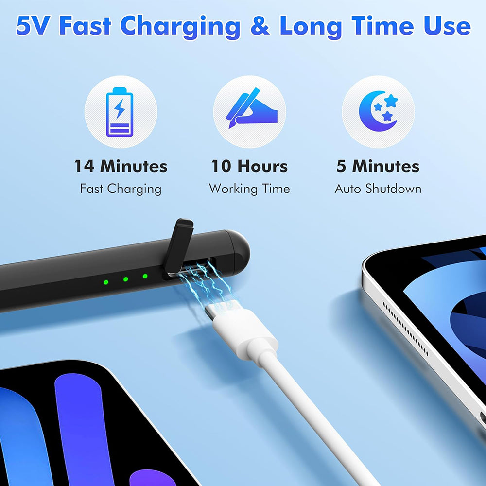 Touch Pen Techsuit AX10-T per Apple iPad, Versione Attiva, Bianco