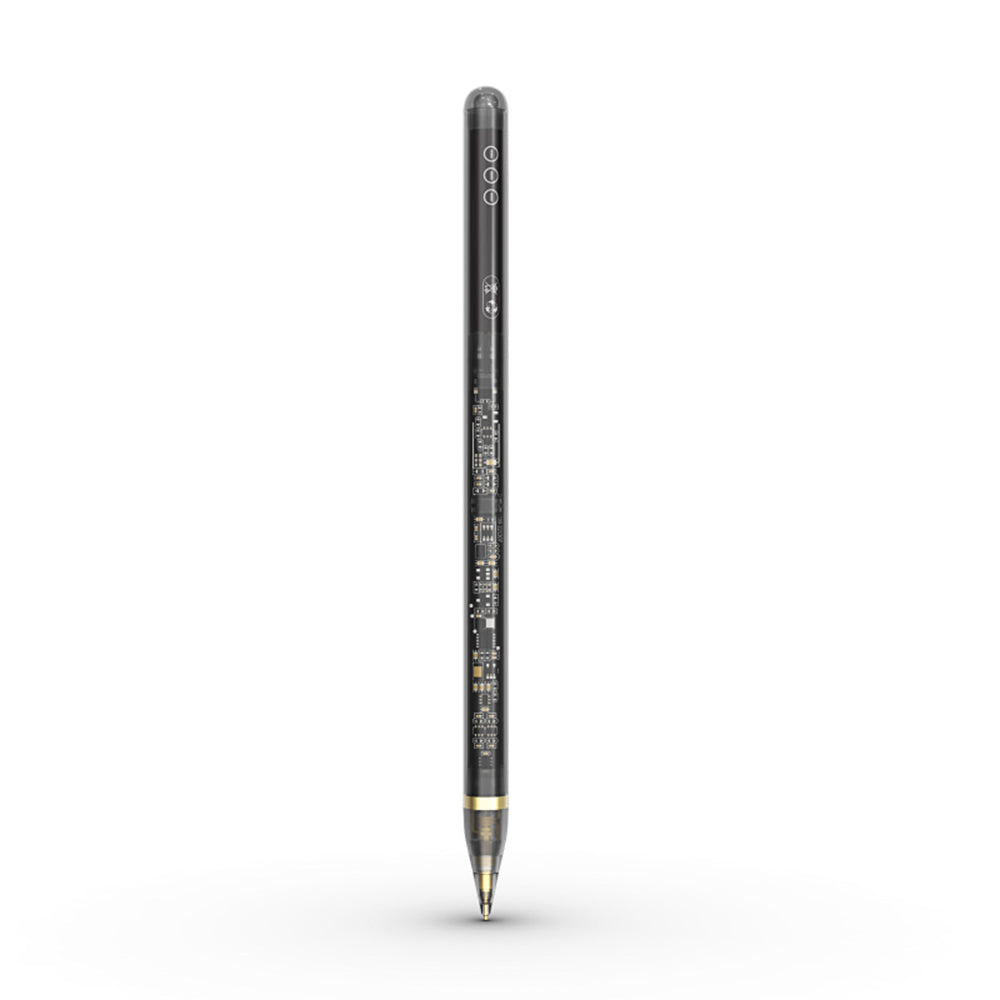 Touch Pen Techsuit C10 Pro per Apple iPad, Versione Attiva, Nero Trasparente