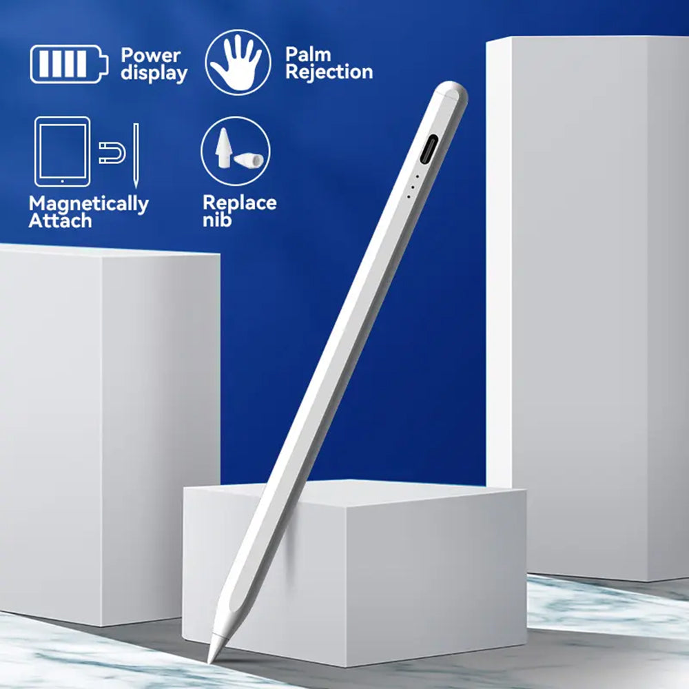 Touch Pen Techsuit JA04 per Apple iPad, Versione Attiva, Bianco