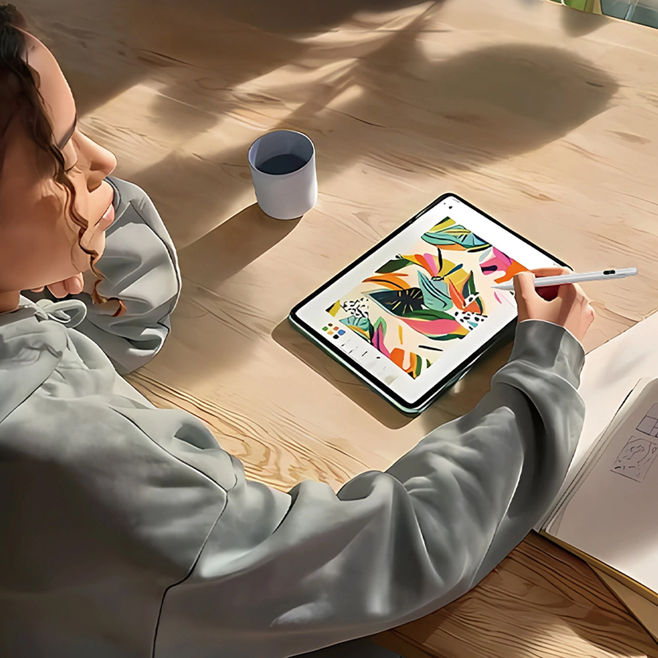 Touch Pen WZK W2268YAS per Apple iPad, Versione Attiva, Bianco