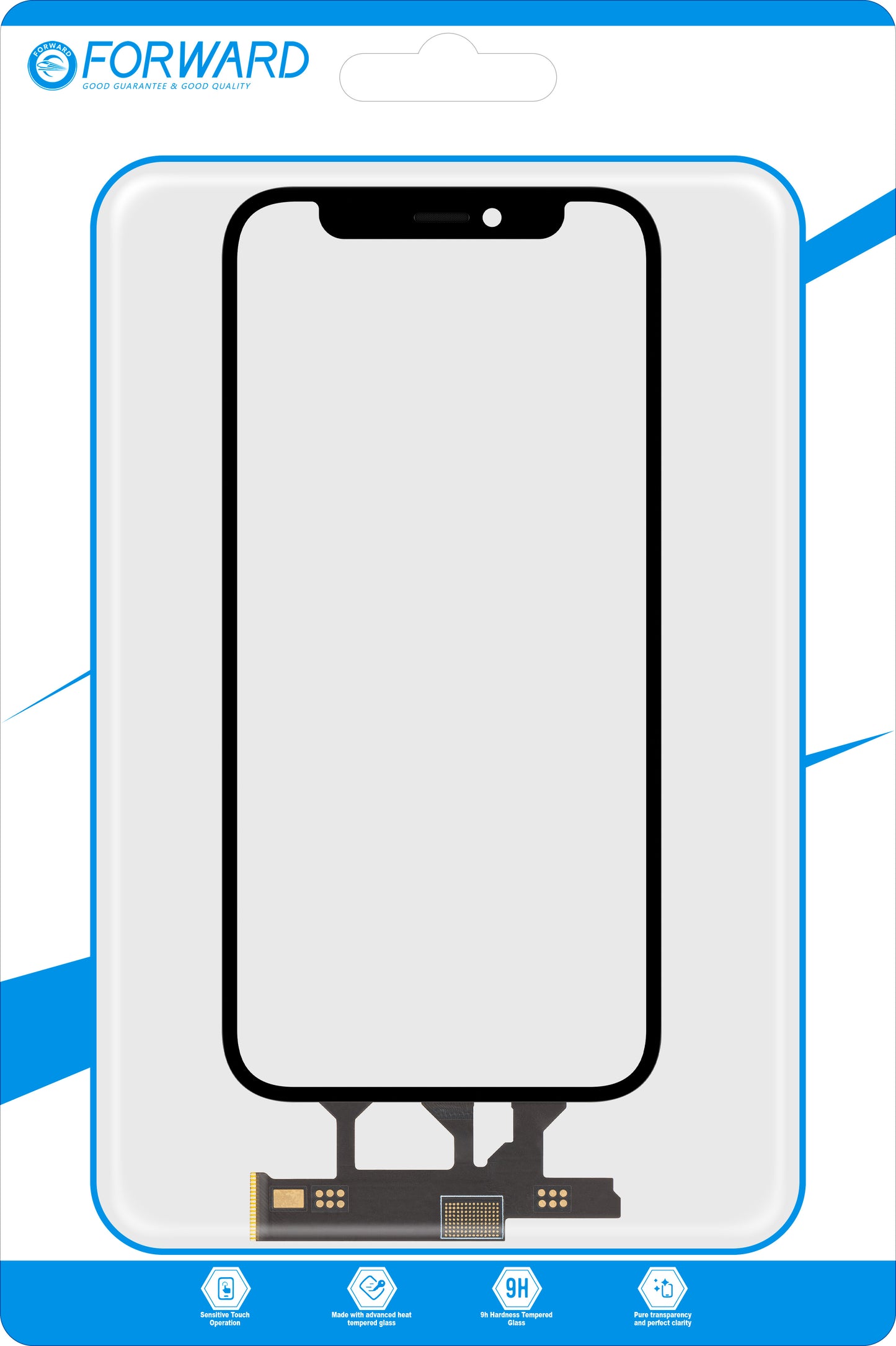 Touchscreen Forward Guard OCA per Apple iPhone 12 mini, Nero