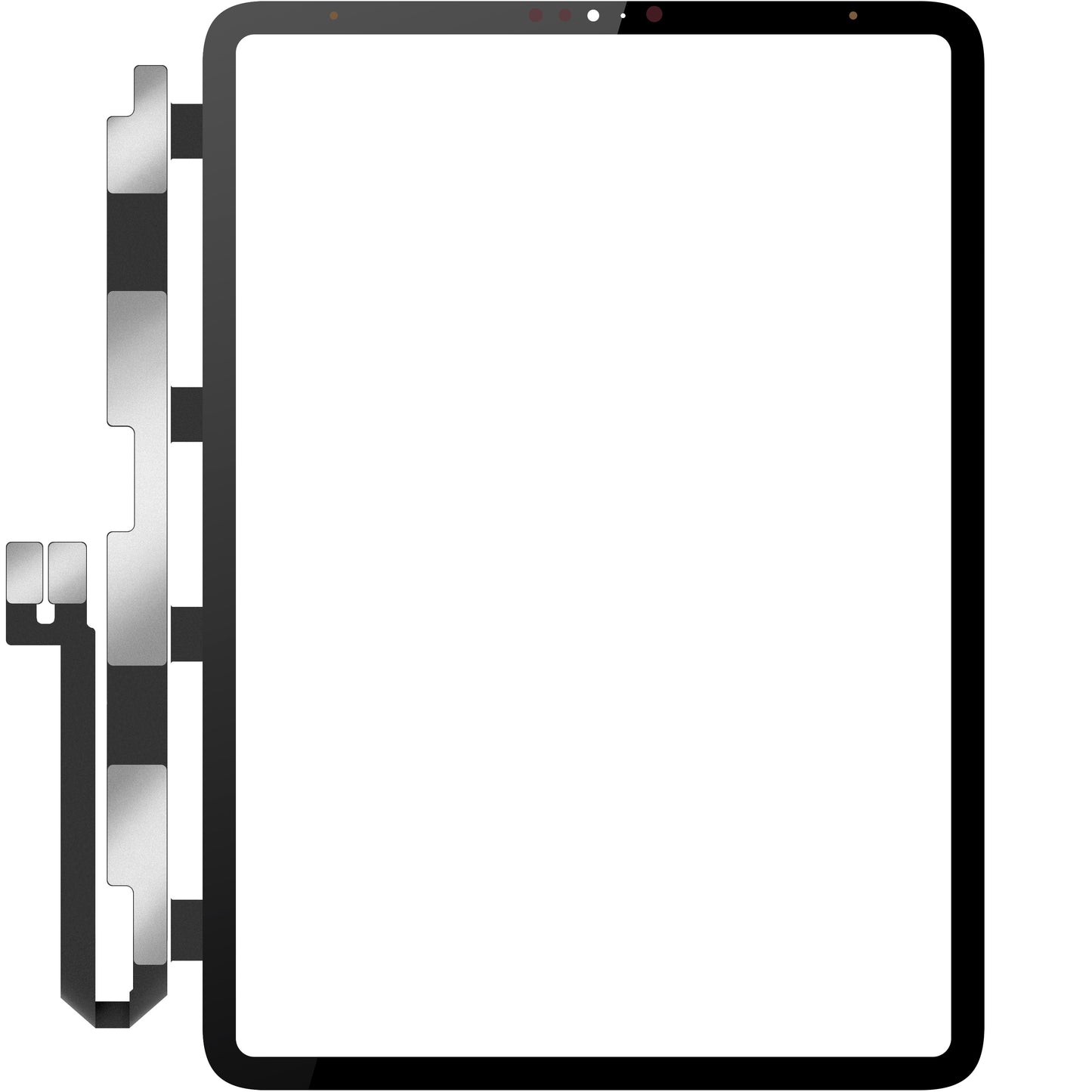 Touchscreen Forward Guard OCA per Apple iPad Pro 12.9 (2022), Nero