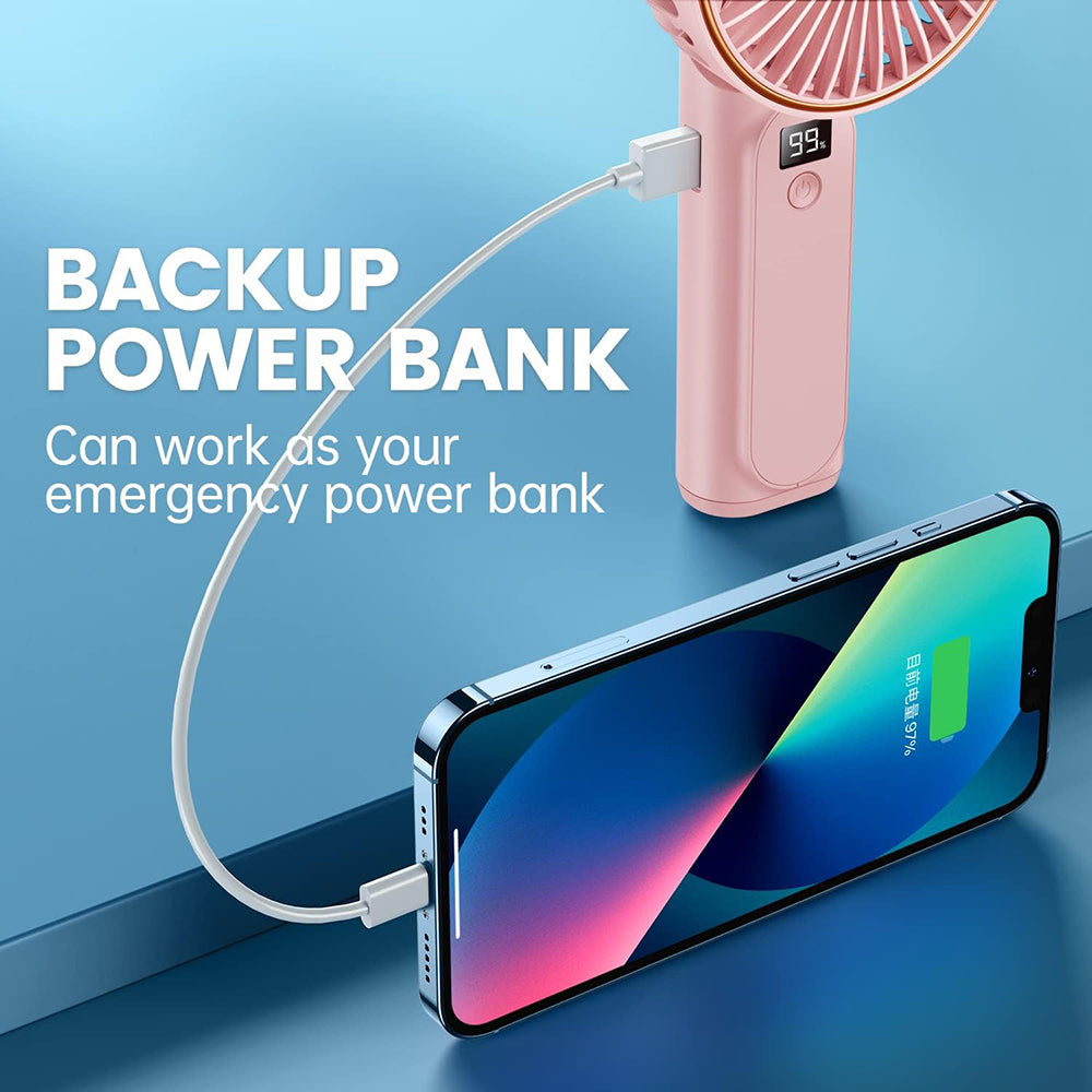 Ventilatore Portatile Techsuit M12, Rosa