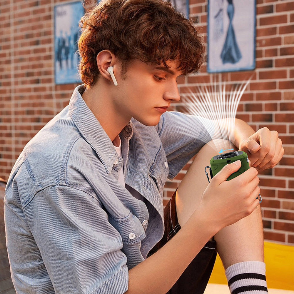 Techsuit Z14 Portable Fan with 5000mAh External Battery, Grey