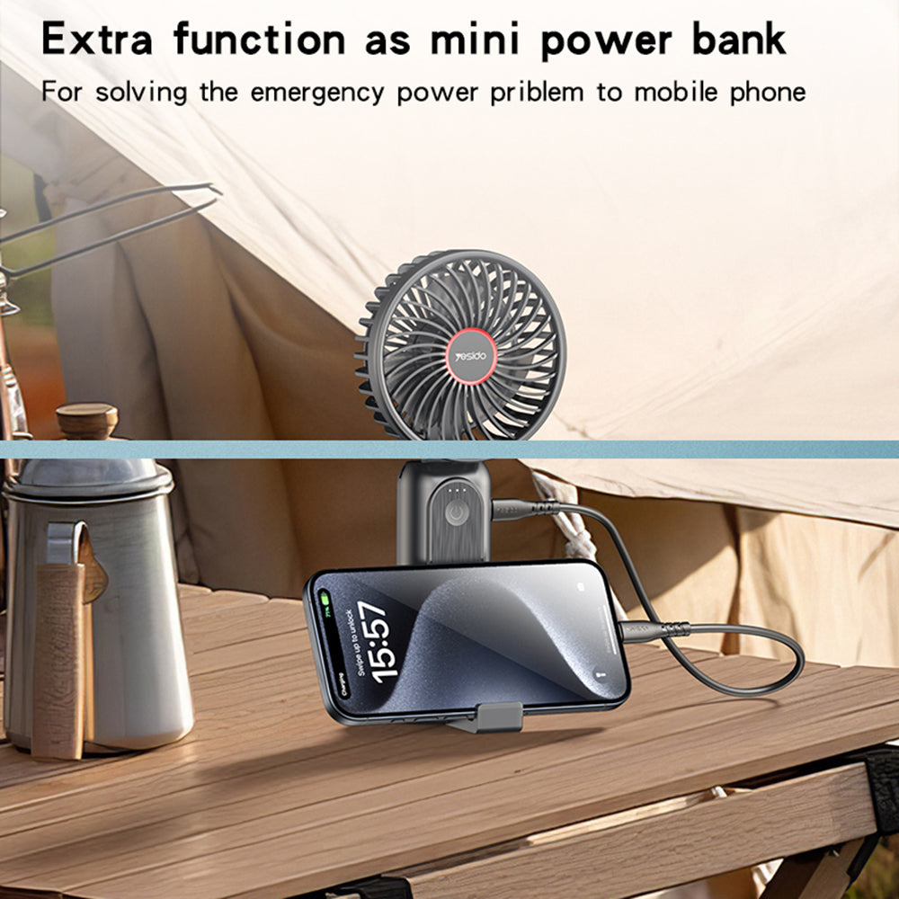 Ventilatore Portatile Yesido YF10, Nero